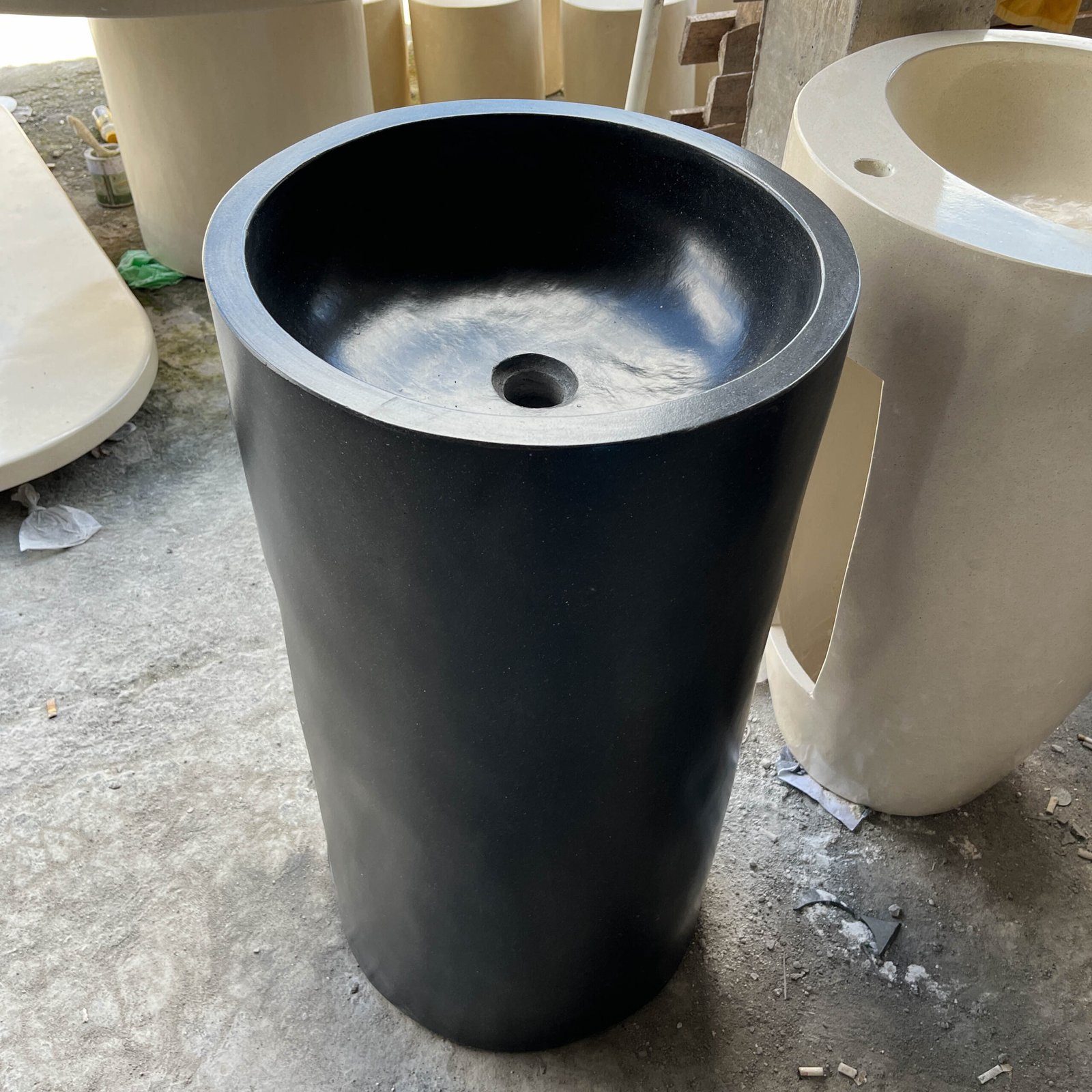 Freestanding Terrazzo Pedestal Sink