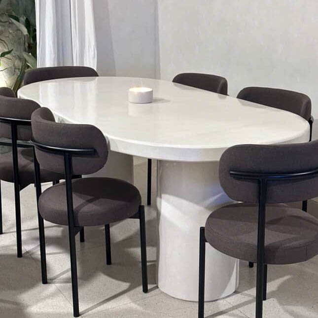 Round Pedestal Terrazzo Dining Table - Image 3