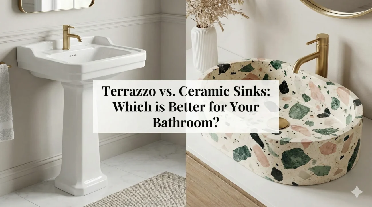 Terrazzo vs Ceramic Sinks Which is Better for Your Bathroom